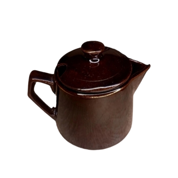 Vintage Japanese Brown Betty Rooster Ceramic Tea Set - Teapot, Sugar Bow… - Picture 6 of 13